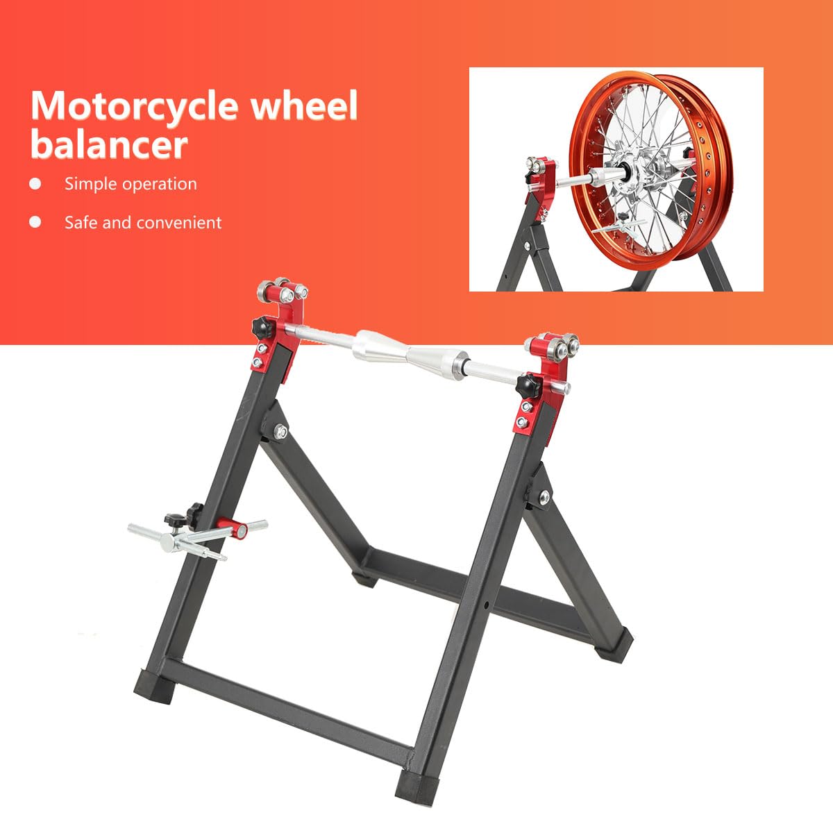 Equilibradora de ruedas de motocicleta, soporte centrador de motocicleta, soporte de equilibrado de motocicleta, neumáticos de motocicleta, dispositivo de equilibrado de motocicleta, máquina