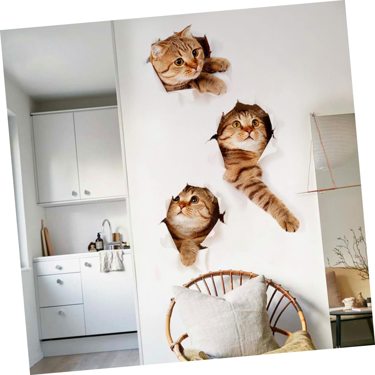 BESTonZON 4pezzi Adesivi Per Sticker Per Camera Design Facili Applicare e Rimuovere Adatti Lisce e Decorazione Per Dei e
