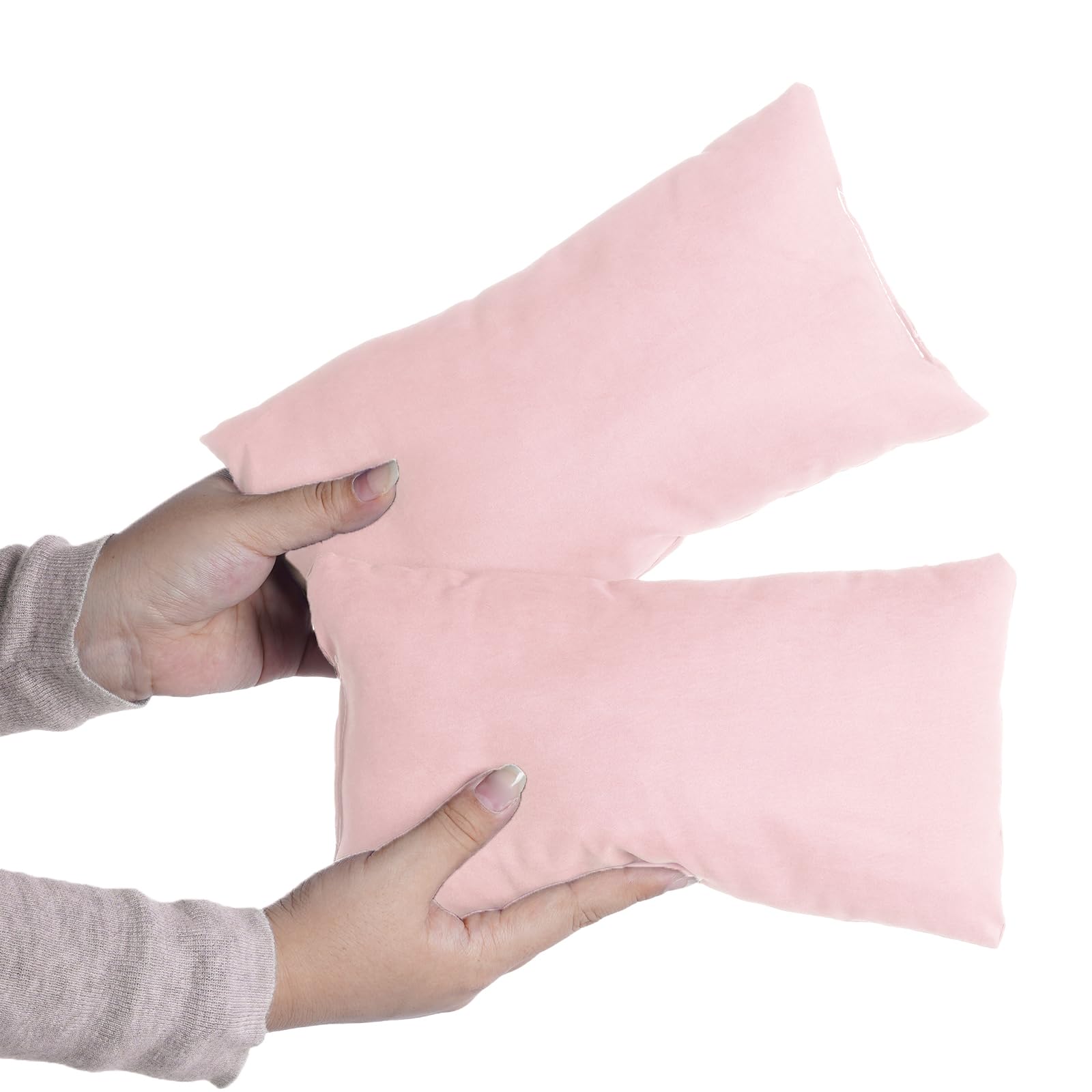 Photo 1 of Marrywindix Tiny Pillow 2 Pack Small Decorative Pillow 9.5 x 5.5 in Travel Pillows Soft Pet Pillow for Camping Travel Sleeping Bed Sofa Neck Knee Wrist Support (Pink)