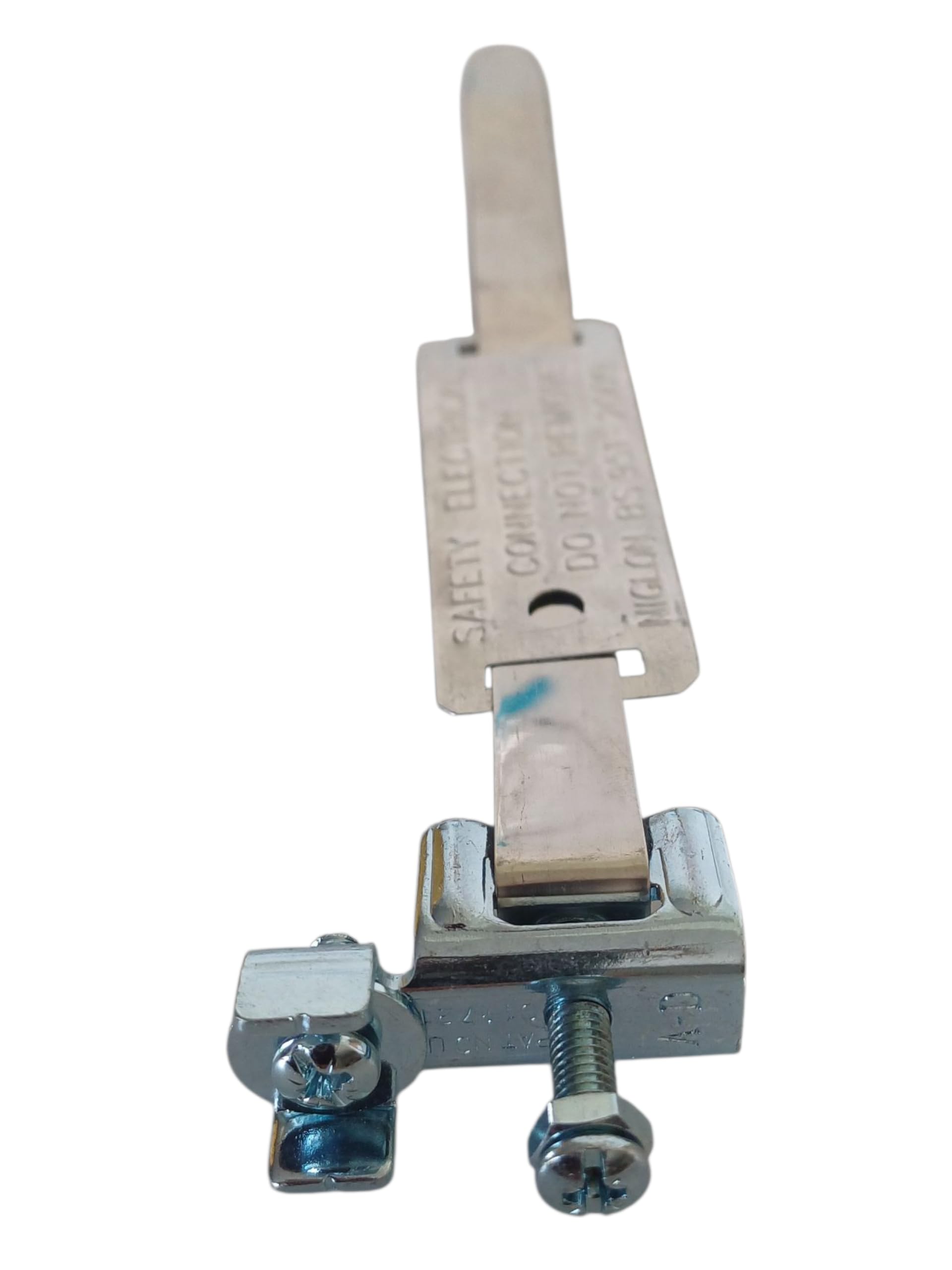 Adjustable Earth Bonding Clamps x 10, 12-32mm Pipe Size, Terminal A-D EC14, Pack of (10), Silver