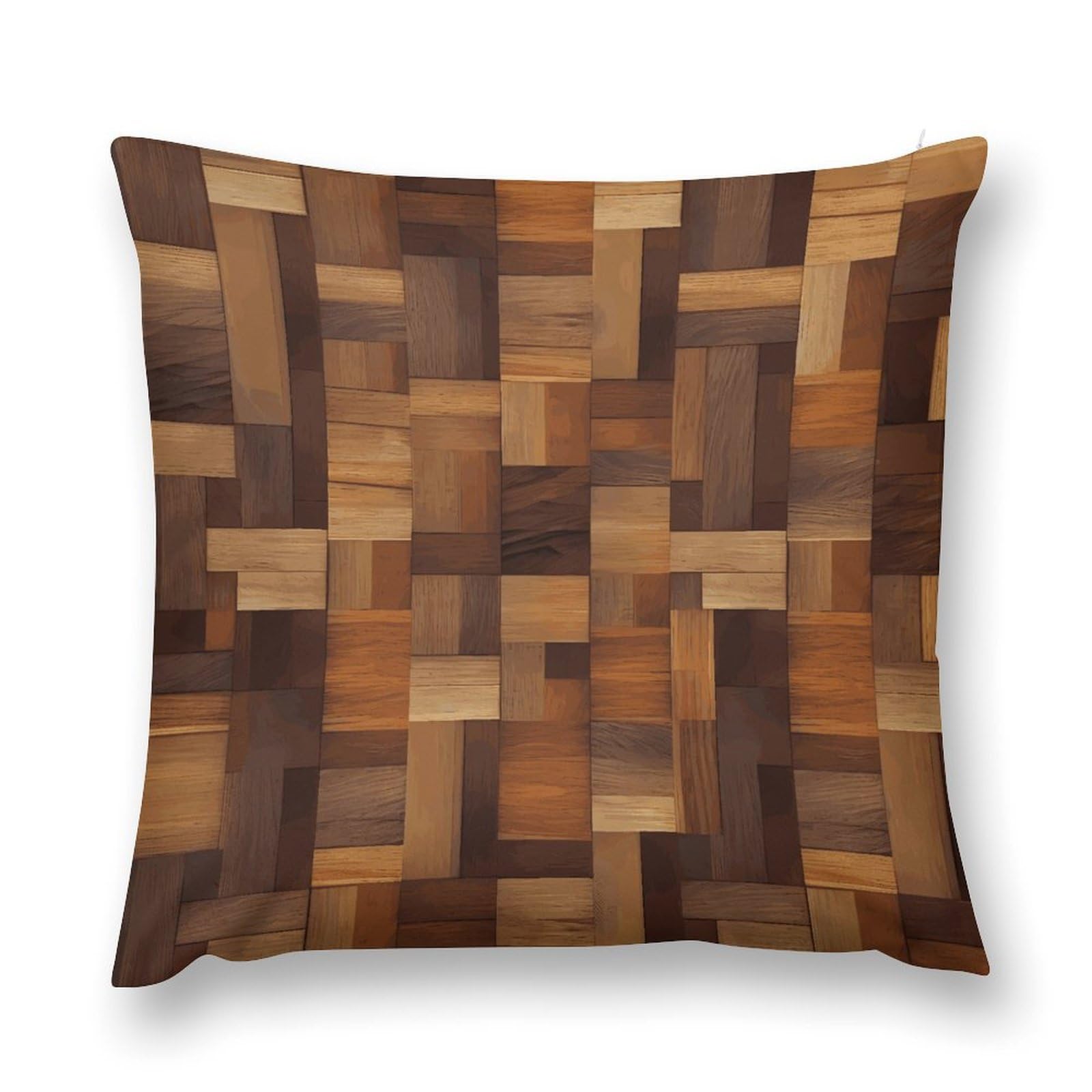 MUSM Wood Throw Pillow Cover 26 "x26 Wrinkle&Fade Resistant Cozy Soft Plush Pillow Case Protector Double-Sided Personalized Pillowcase Pillow Shams Cushion Cover for Home