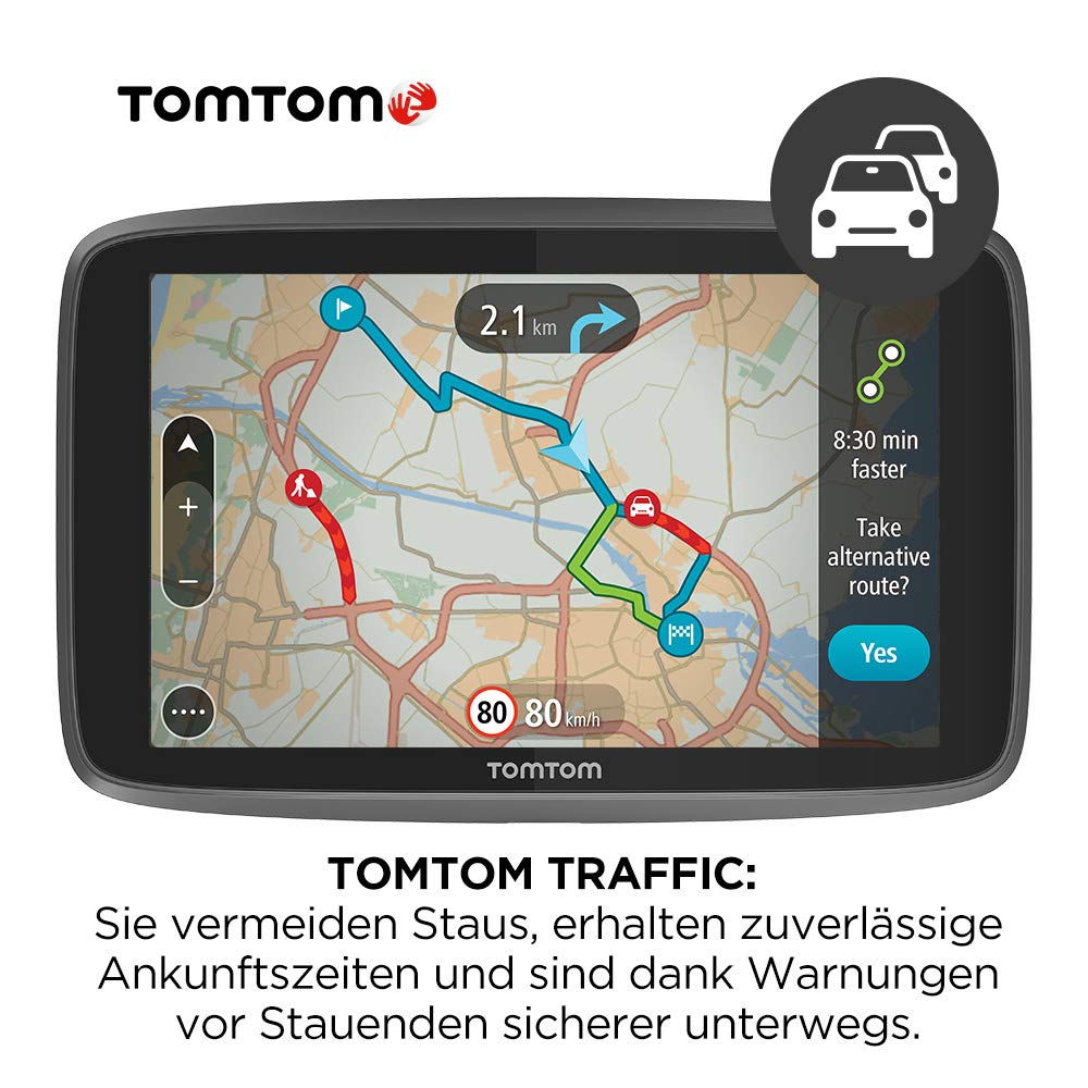 TomTom GO Professional 6250 Navigationsgerät (für LKW, Reisebusse und Transporter, 15-cm-Display, Höhen- und Gewichtsbeschränkungen, Echtzeit-Verkehrsinformationen und Lebenslang Traffic)