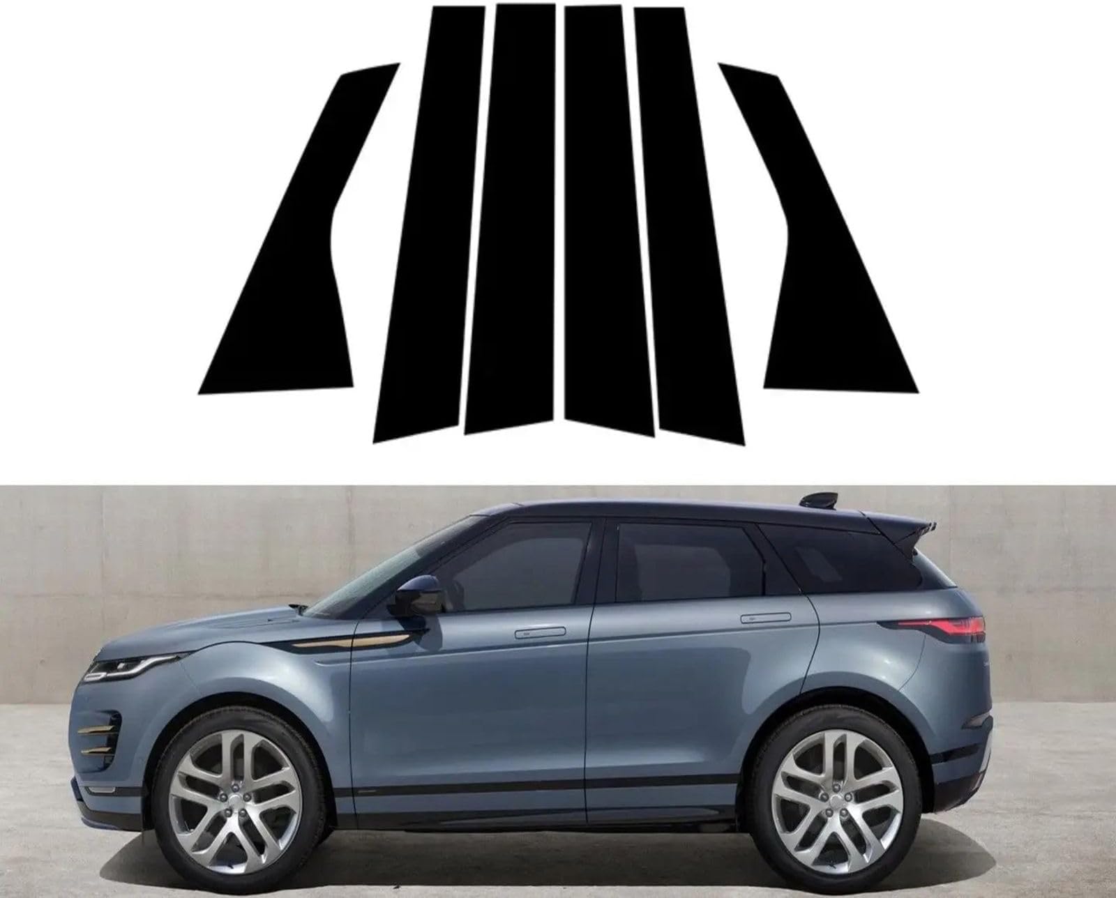 LIOUF Car Door Window Trim Pillar Post Decorative Cover Trim Fit Range Rover Evoque L551 5 Door 2019 2020 2021 2022 2023