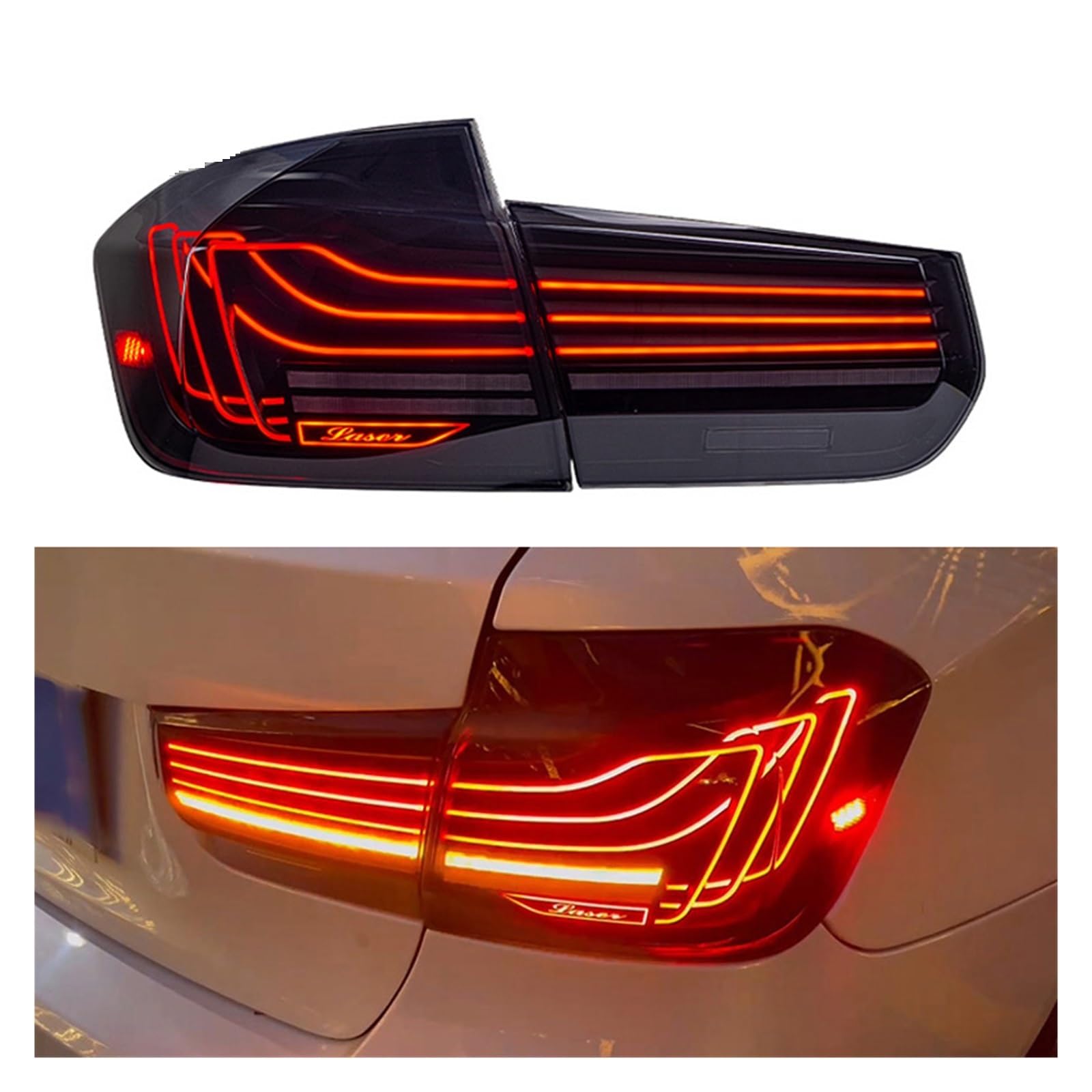 Car LED Taillight Tail Light Compatible For BMW-F30 M3 F80 320i 328i 330i 320d Rear Running Light + Brake + Reverse + Dynamic Turn Signal