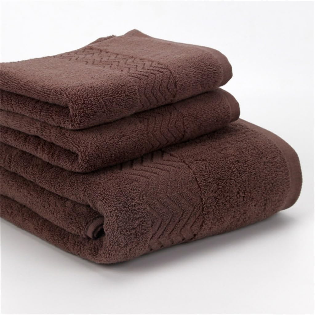 Ensemble serviettes de bain 3 pièces grand format linge de douche visage mains mixte