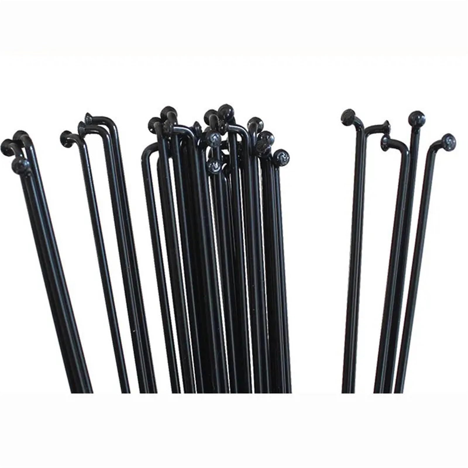 36 radios de acero para bicicleta de montaña/carretera, 14G/14K, color negro, radios de alta resistencia, 170 mm-350 mm, 2.0 mm