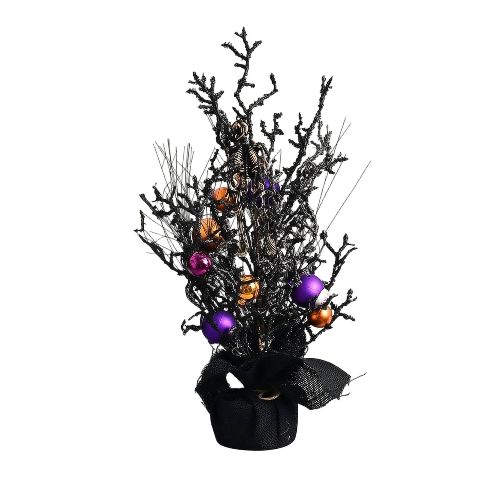 Ghirlanda Halloween Gotica Ghirlanda, Alberello Decorativo Di Halloween Con Scheletro E Base In Iuta, Stile Europeo, Decorazione Festiva