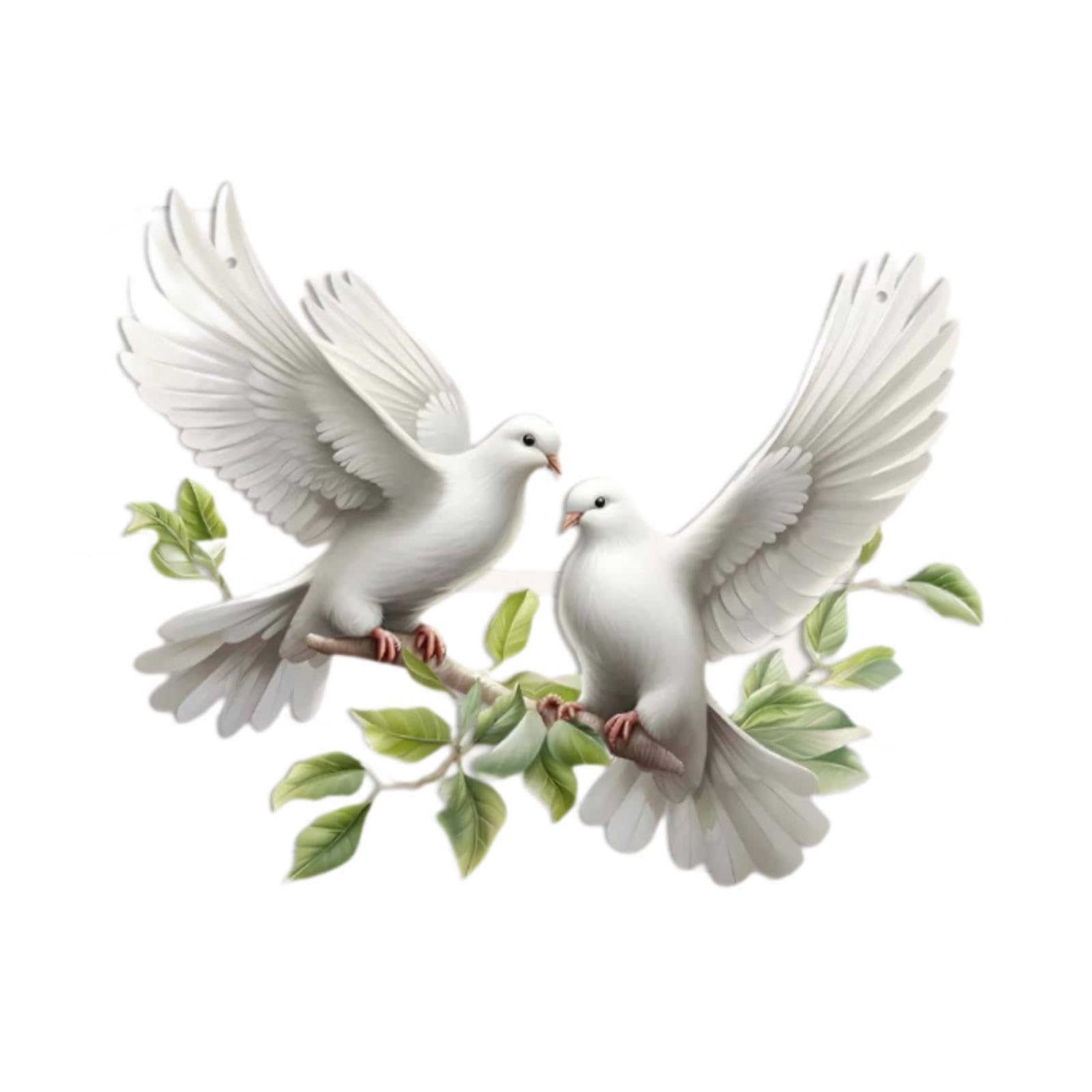 ARTISOUL® White Dove Metal Wall Decor Hanging Bird Sculpture For Office Home Classroom | Home Decor | Figurines-image-11