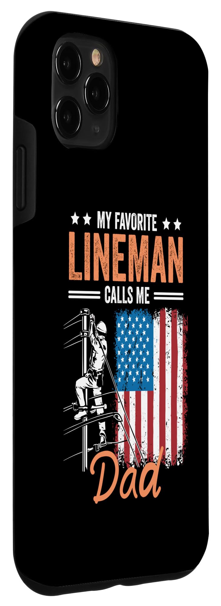iPhone 11 Pro Max Mens Electrician's Dad Funny Lineman Motiv From Son Case - Image 3