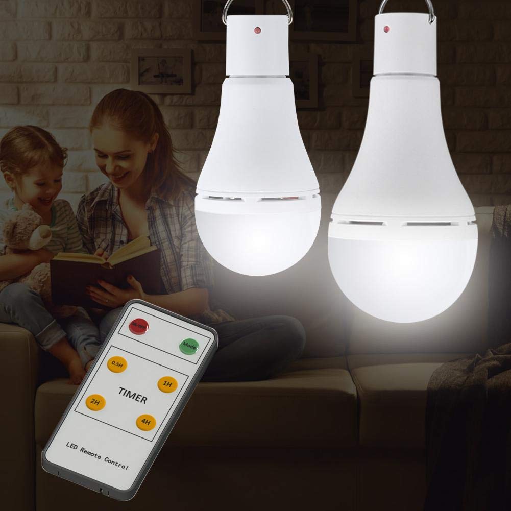 Lampadina Solare 9W 25LED IP65 - 3 Livelli Luminosità, Modalità