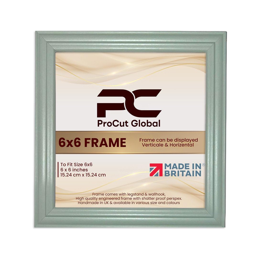 Procut Global Classic Green Picture Frames For Photos - 6x6"