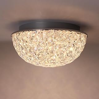 DAKASON LED Ceiling Light Fixture Flush Mount, Crystal Chandelier Modern...