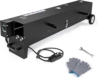 PVC Conduit Heater With Temperature Detector- 1/2" to 4" PVC Bender Heater Pipe Bending Tool with Reflective Interior & Carrying Handle, for 52" Sections of PVC Pipe