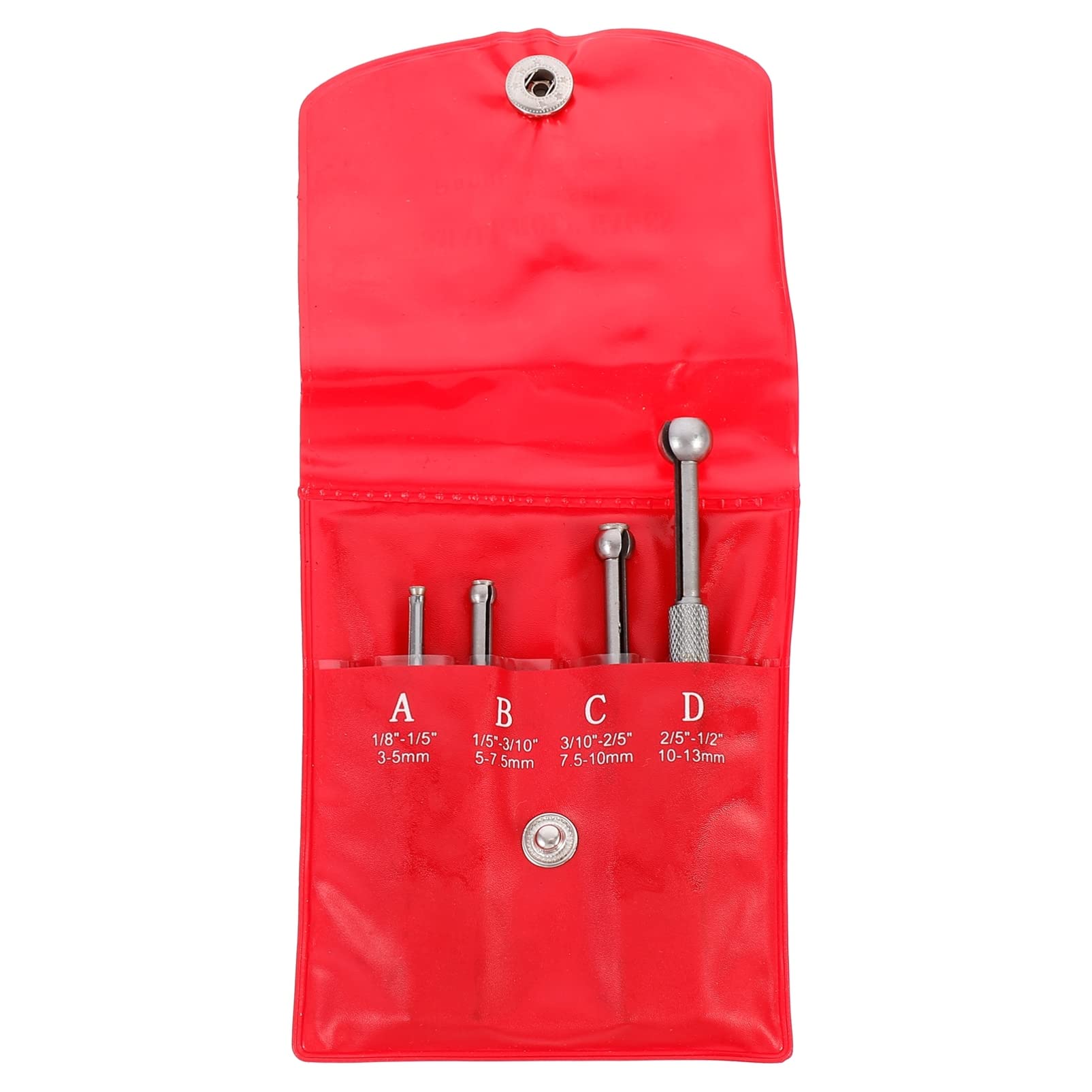 Generic 4Pcs Telescoping Gage Set T- Bore Hole Gauges Adjustable Internal Gauge Flexible Internal Precision Gage Tools (Silver) 3-13mm