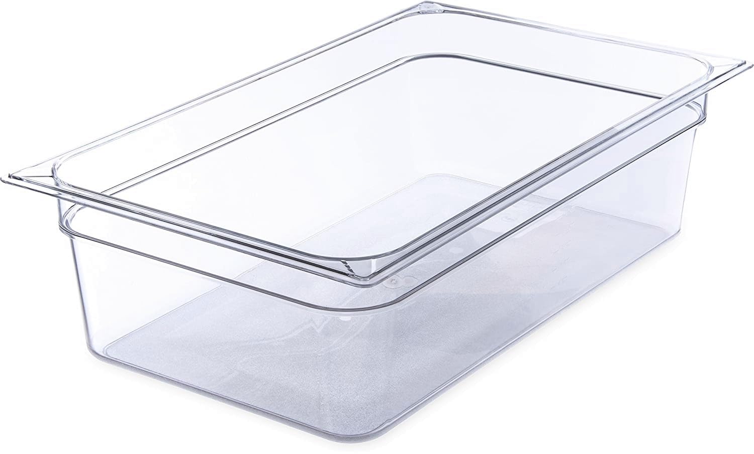 TrueCraftwareFull Size 6” Deep Food Pan Polycarbonate Clear Color- Food Storage Containers Plastic Food Pan Restaurant Commercial Hotel Pans for Food Prep Fruits Vegetables Beans Corns
