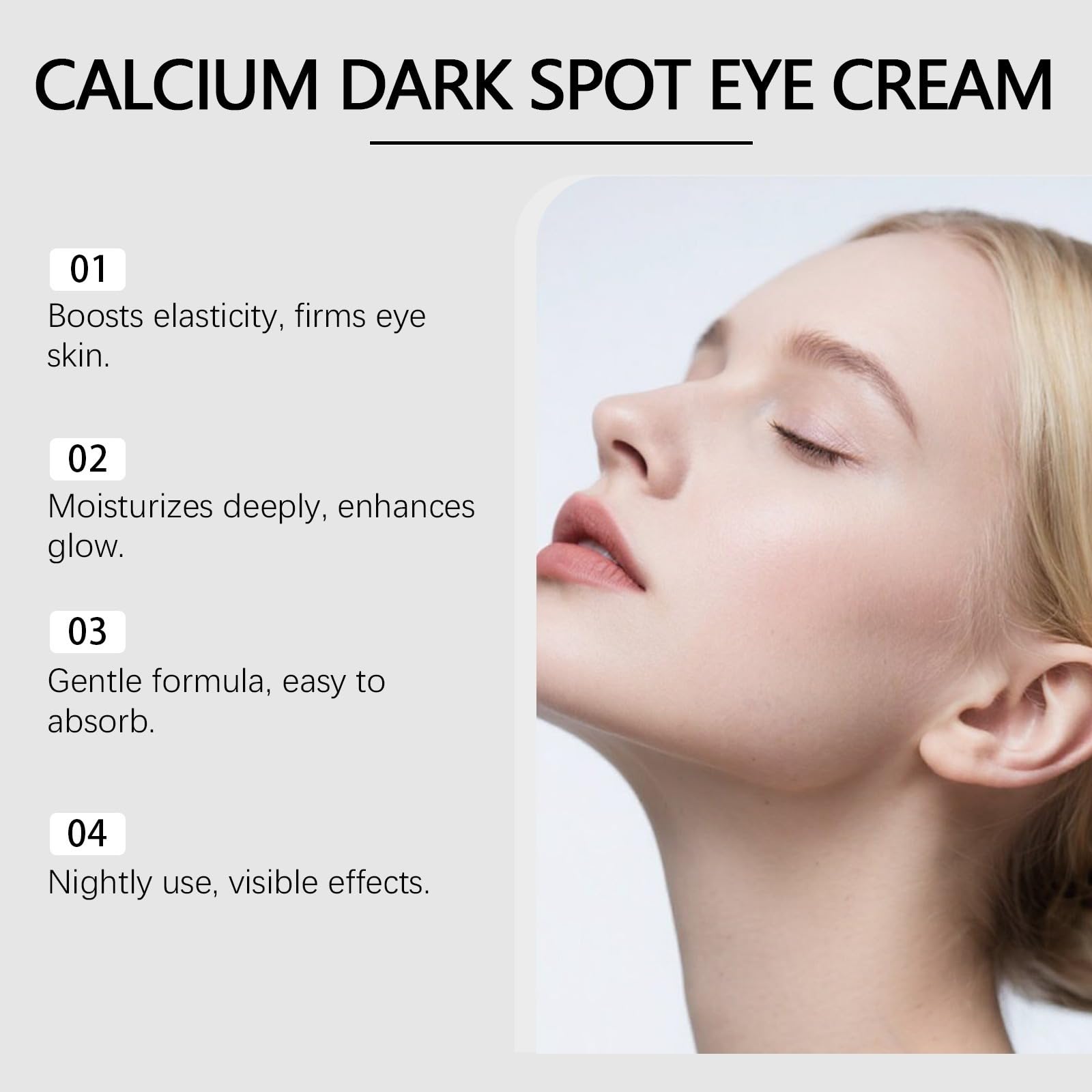 Crème Hydratante pour le Contour des Yeux,Contour Yeux Calcium Dark Spot