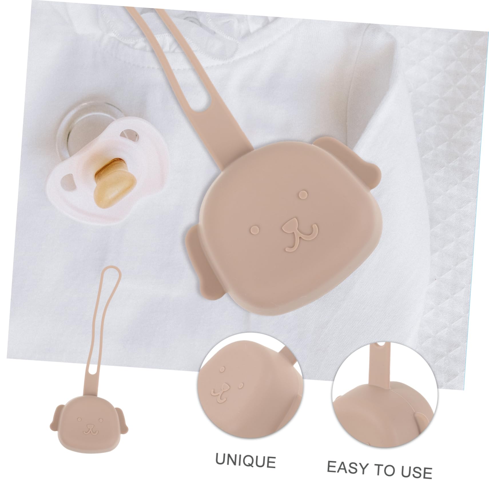 SEWOART Baby Clip Holder Portable Bag Silicone Puppy Case Diaper Bag Charm Storage Case