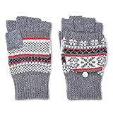 LL- Fingerless Flipover Wool Blend Womens Kids Mitten Winter Gloves Many Styles