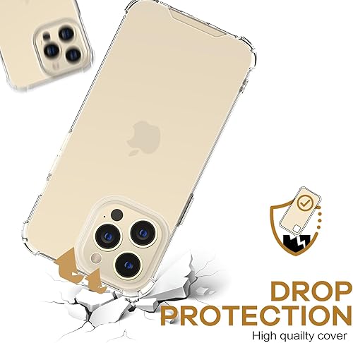 Miniatura 3 de ORIbox Funda transparente para iPhone 14 Pro Max, con 4 esquinas de protección a prueba de golpes, iPhone 14 Pro Max transparente para mujeres,