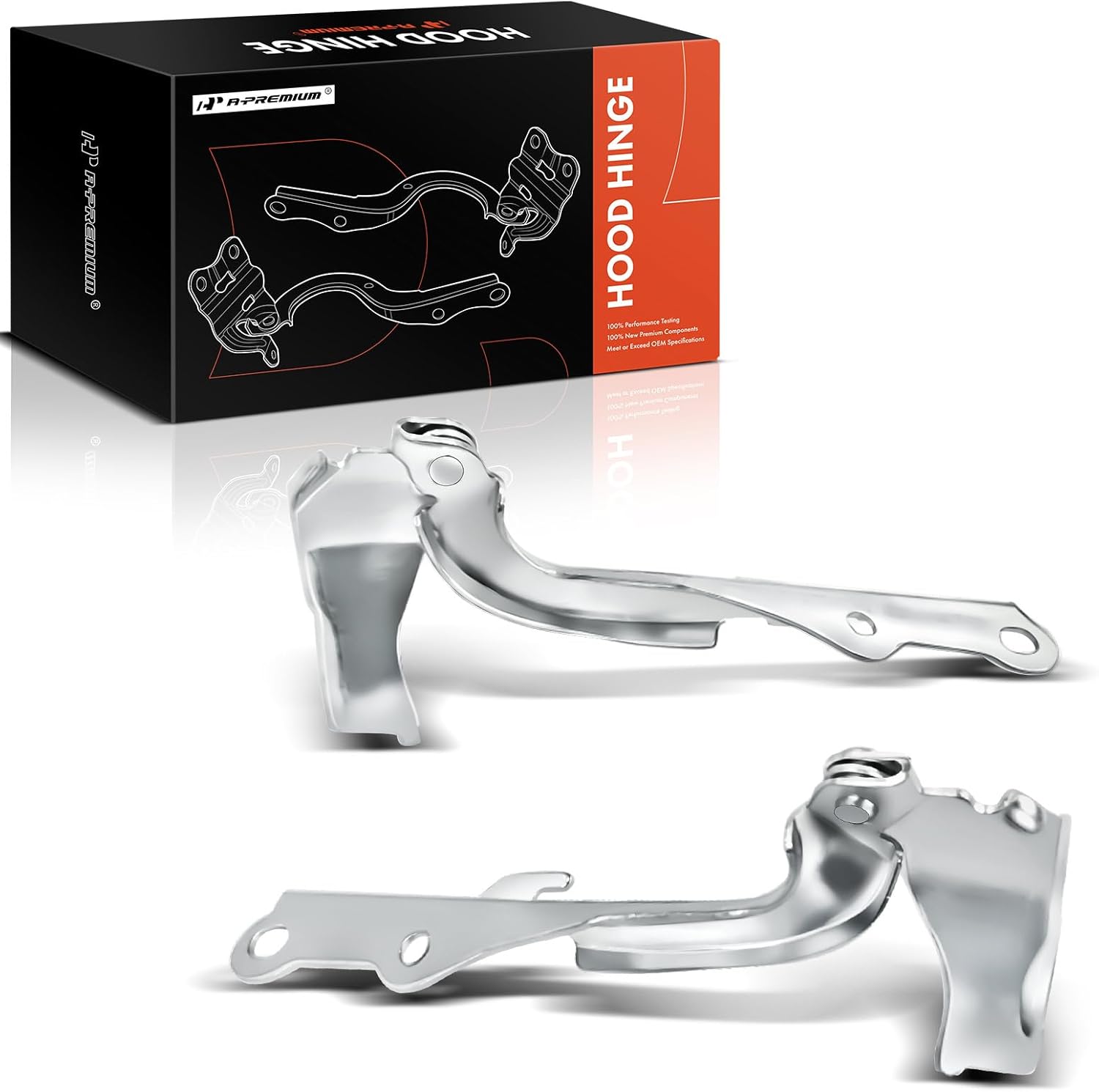 A-Premium Driver and Passenger Hood Hinges Compatible with Toyota RAV4 2001 2002 2003 2004 2005 Sport Utility, Set of 2 Front Left and Right Side Hood Hinges, Replace# 5342042030, 5341042030