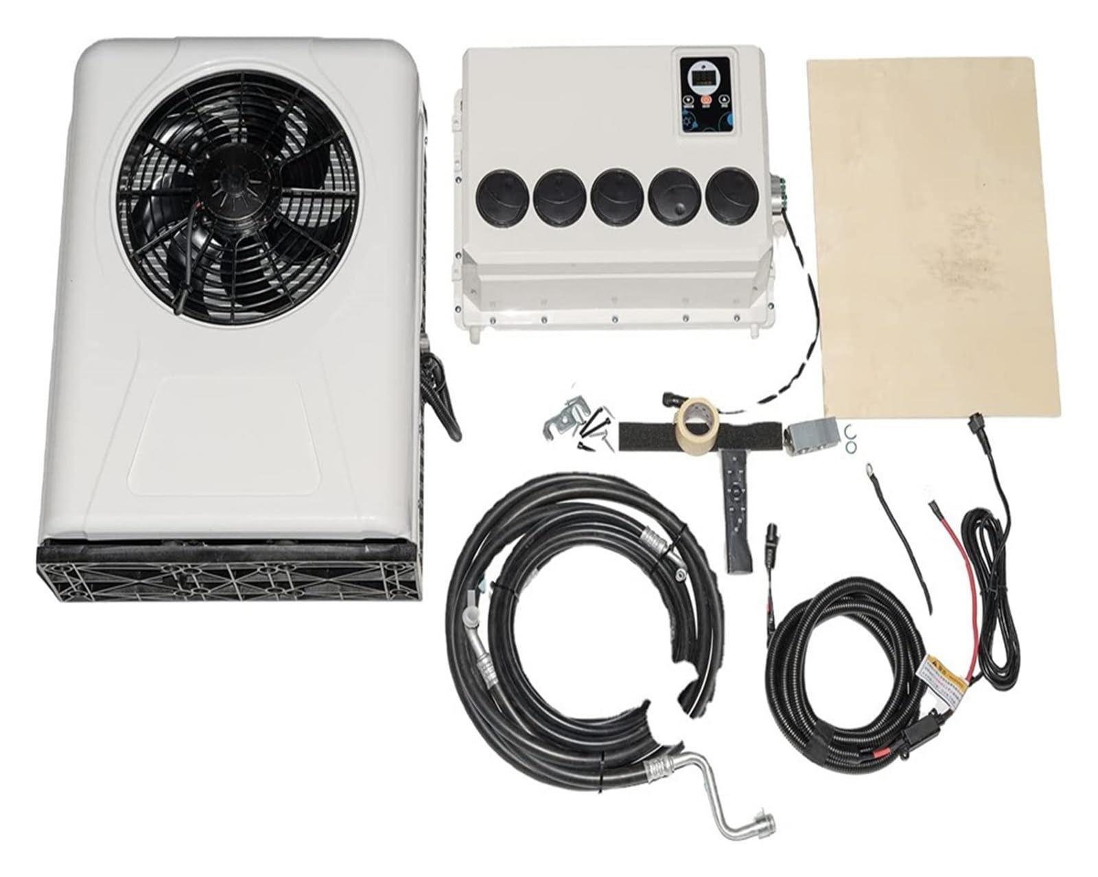 RV Air Conditioner, Truck Electric Split Air Conditioner ，12V Parking Conditioning 24V For Car RV Tractors Camper Van Motorhome(A Set of AC 12V)