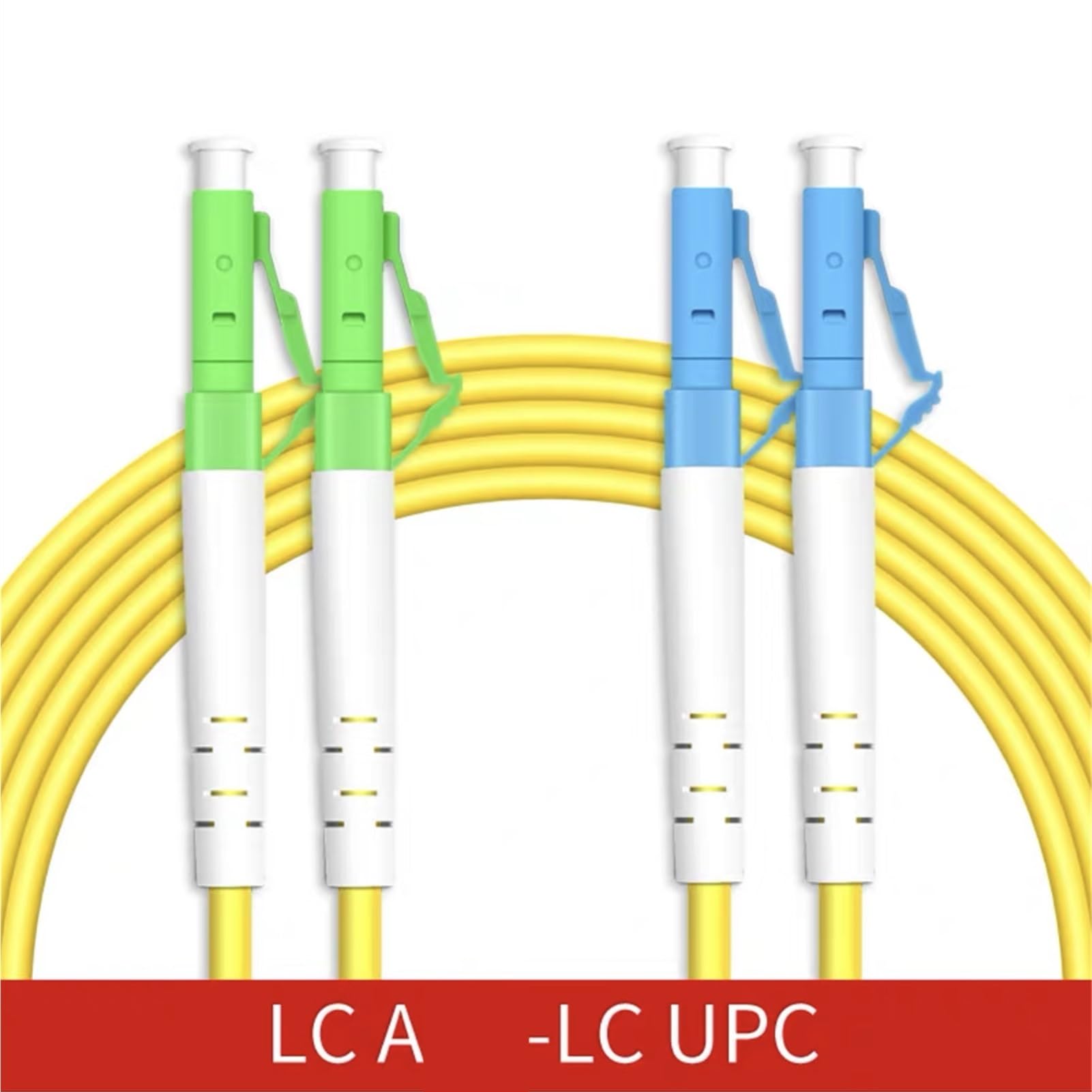 Cordon de raccordement en fibre optique duplex monomode 2,0 mm/3,0 mm (20 m, SCA-STA)