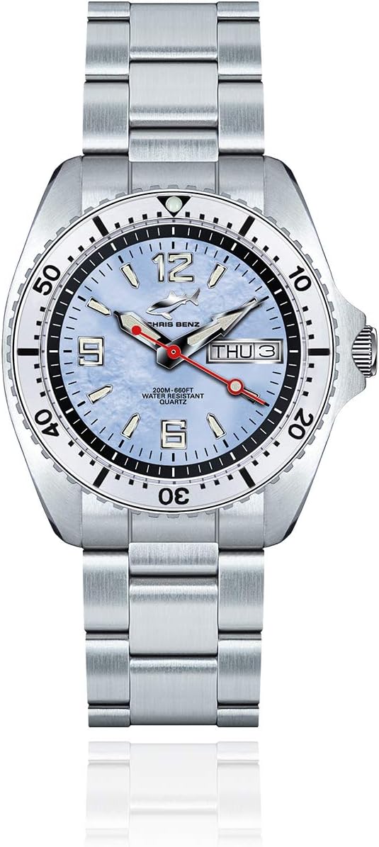 Chris Benz Men's Quartz Watch CBM.H.MB.SI with Metal Strap