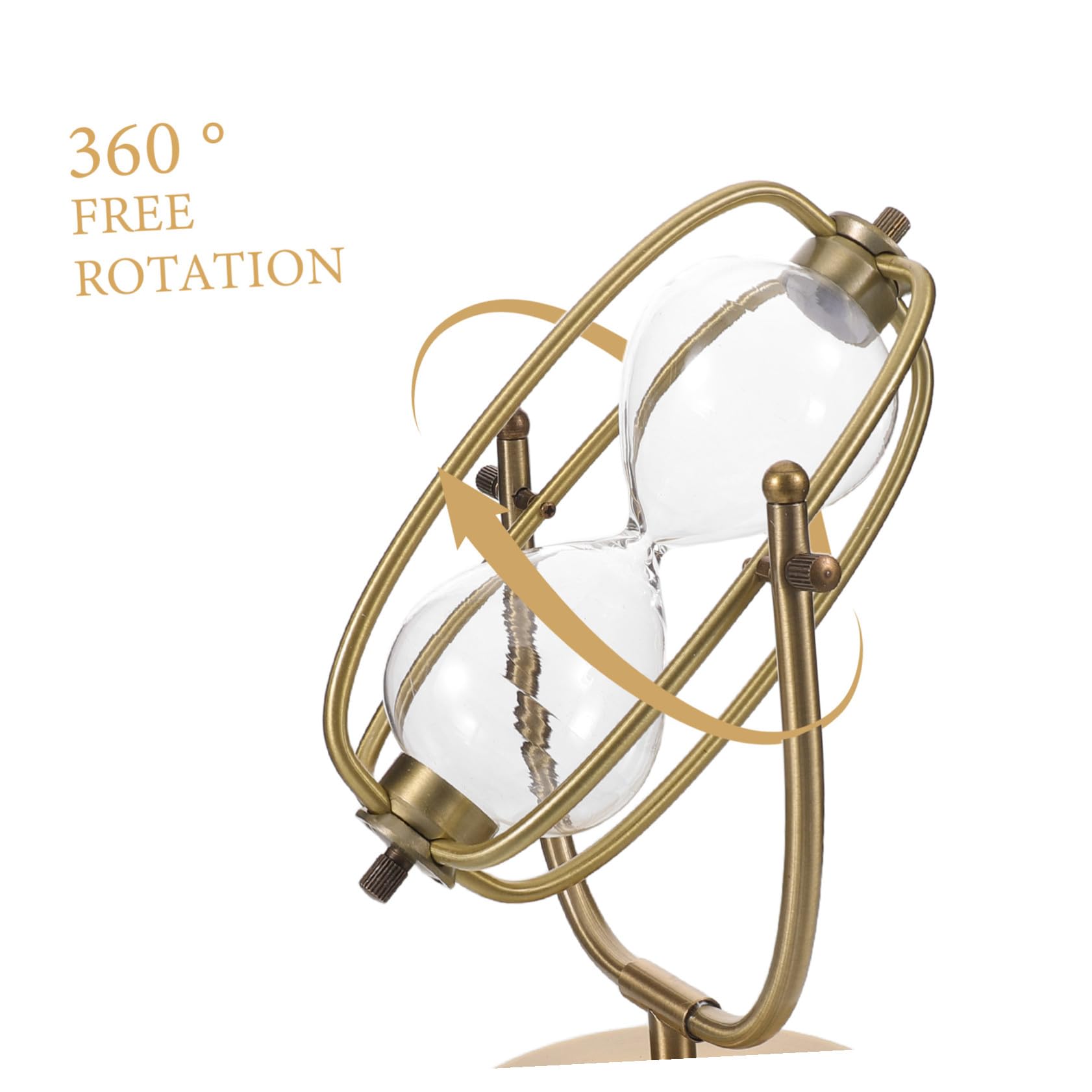 Reloj de Arena Rellenable para Bodas Vintage Rotación 360°