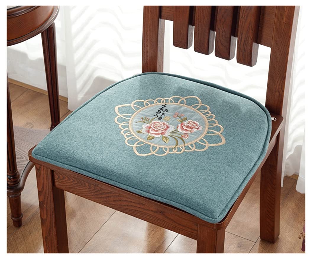 GHJL New Chinese Chair Cushion for Dining Chairs,2 Packs Chair Pads for Indoor Seat Super Soft Non-Slip Chair Pads Kitchen Chair Mats (Color : Color 2)
