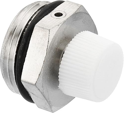 Miniatura 5 de PATIKIL Juego de válvulas de enchufe manual de ventilación de aire para radiador de rosca macho BSP de 34 pulgadas, paquete de 2 tapones de latón