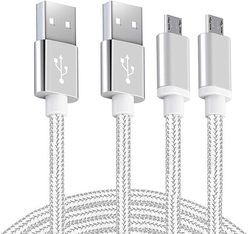 Cable de carga micro USB Android de 10 pies, paquete de 2 cables de carga rápida para teléfonos Samsung Galaxy S5S6S7 Edge, J3J7 Prime Crown, Note