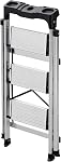VEVOR Échelle à 3 marches, escabeau pliant avec large marche anti-dérapante et poignée confortable, capacité de 330 lbs, échelle en aluminium portable, multi-usages pour cuisine, entrepôt, maison et bureau, argent