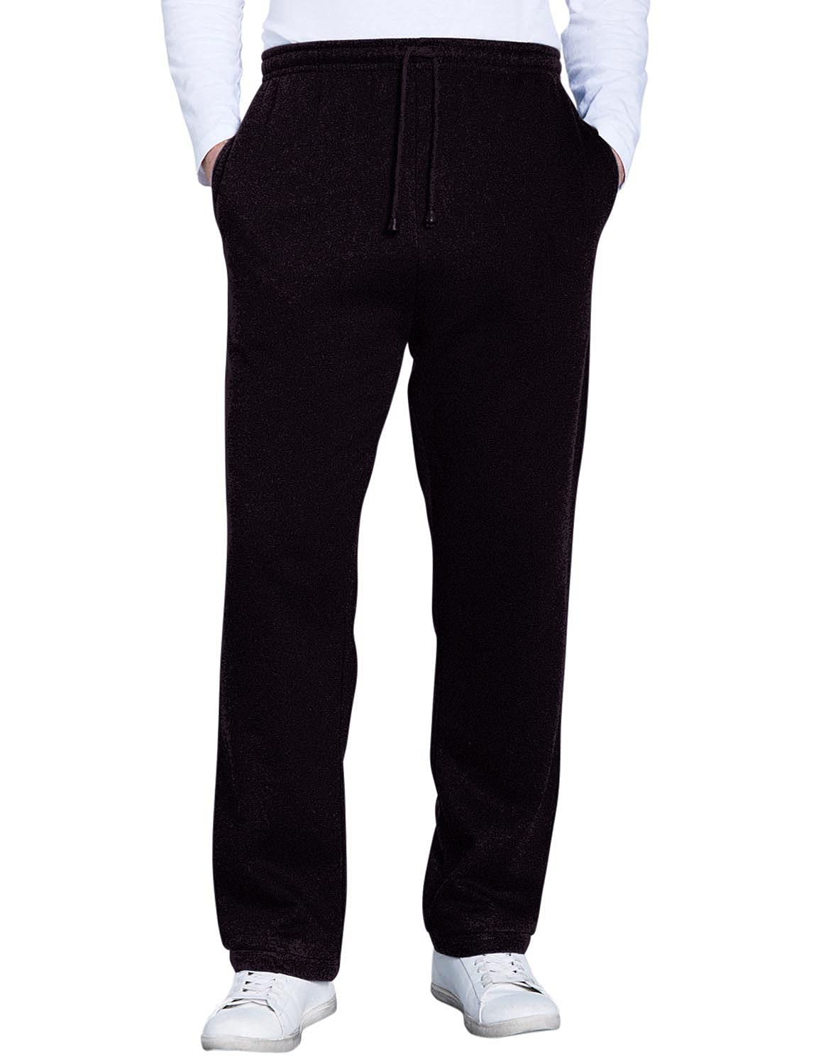 Chums Men's Black Jogging Bottom Trouser Pants Leisure Pull-On Fleece Joggers 44W / 27L