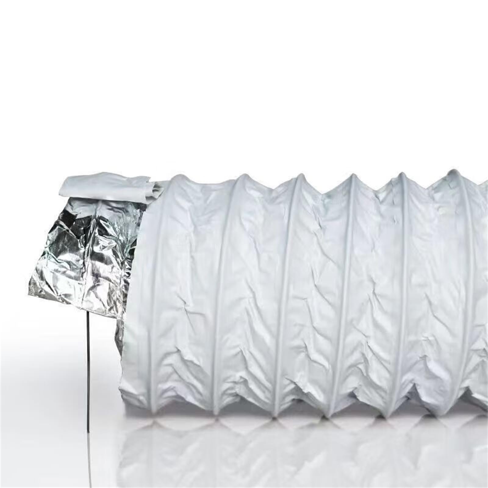 Elastyczny Wąż Powietrza O Długości 19,68 Stopy, Odpowietrznik Z PVC | I Aluminium Do Namiotu HVAC Suszarką(White,16 Inch)