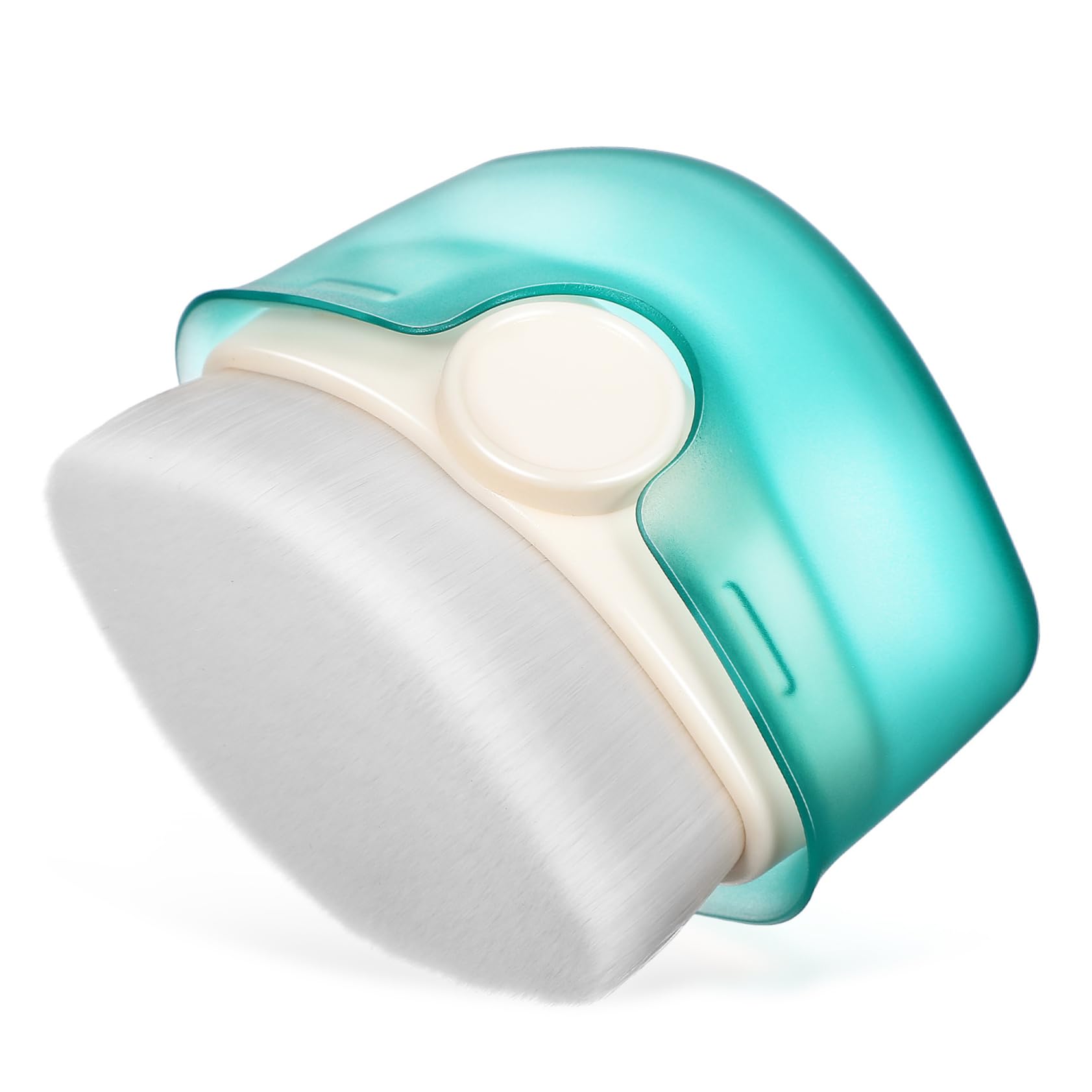 VANZACK Flat Top Foundation Brush for Liquid Makeup and Sunscreen Application Facial Makeup Brush with Cover Portable Travel Face Brush for Powder and Cream Cosmetics