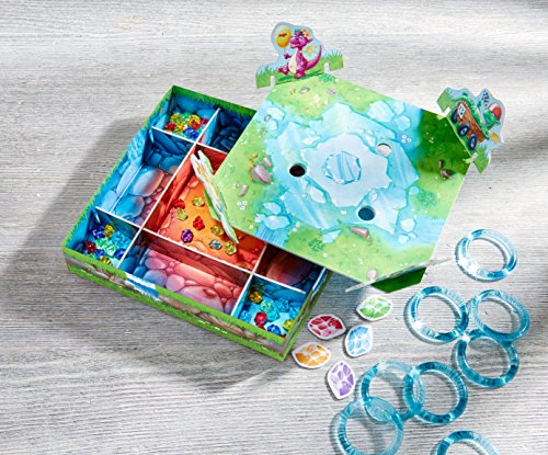 Haba 303402 - Funkelschatz Brettspiel, lustiges Mitbringspiel für 2-4 Spieler ab 5 Jahren, mit 90 Funkelsteinen und 9… – Bild 3