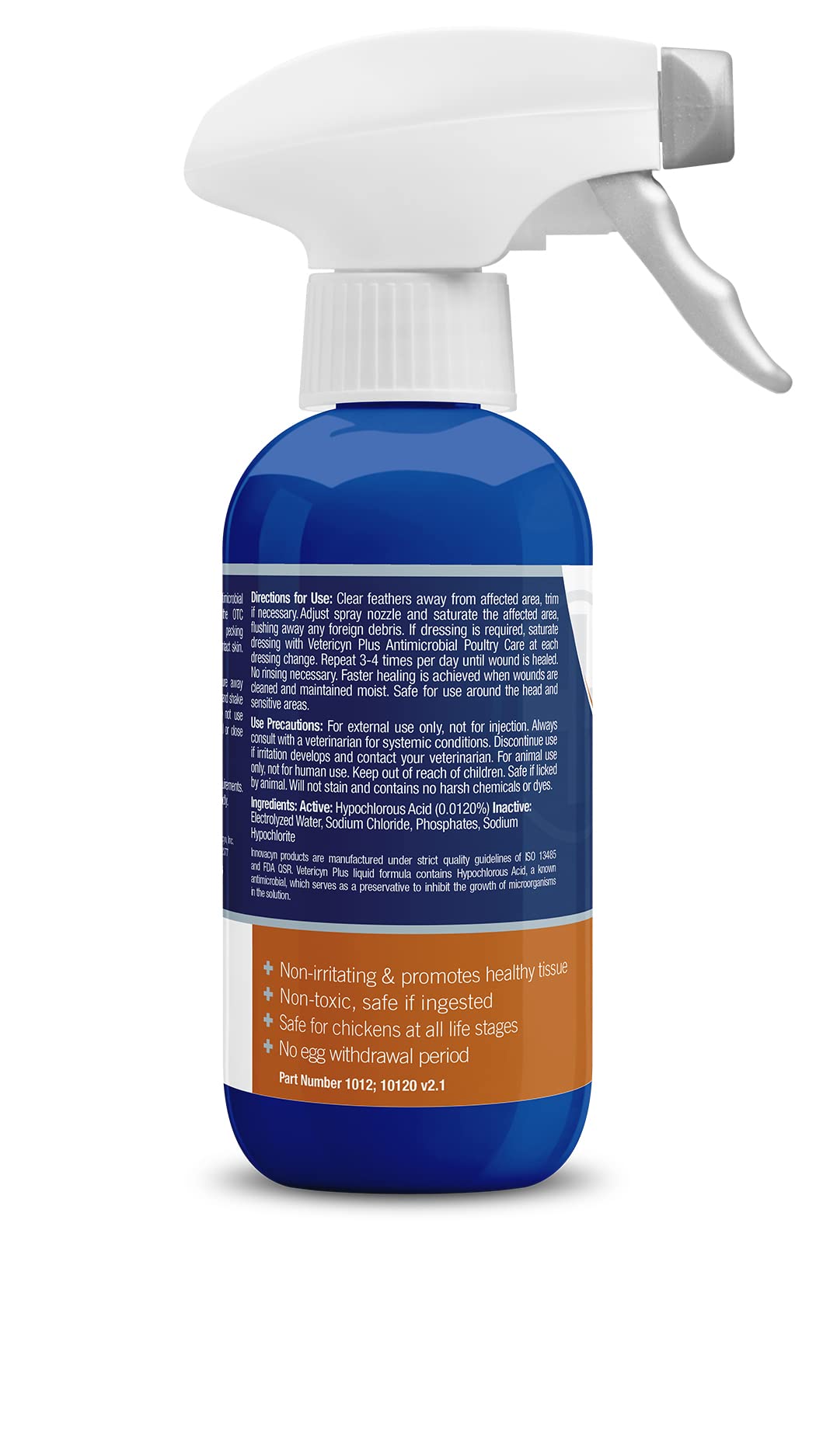 Vetericyn Plus Poultry Care. Spray to Clean Pecking Wounds, Cuts