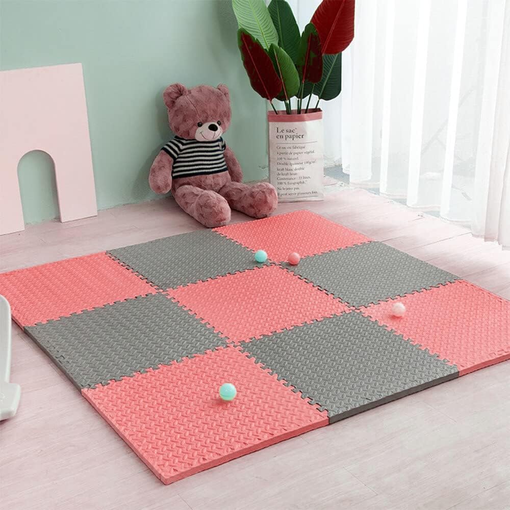 SIGNATRON 9pc- 36 Sq Ft Kids Puzzle Exercise Mat with EVA Foam Interlocking Tiles Play mats and Protective Flooring for Office, Home, School and Gym (Red - Grey) (B0BH4H3HK7) Amazon Price History, Amazon Price Tracker