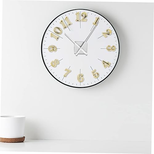 Miniatura 5 de KONTONTY 5 juegos de reloj de placa de números reloj de pared digital reloj digital número romano reloj de pared números de cuarzo reloj decorativo