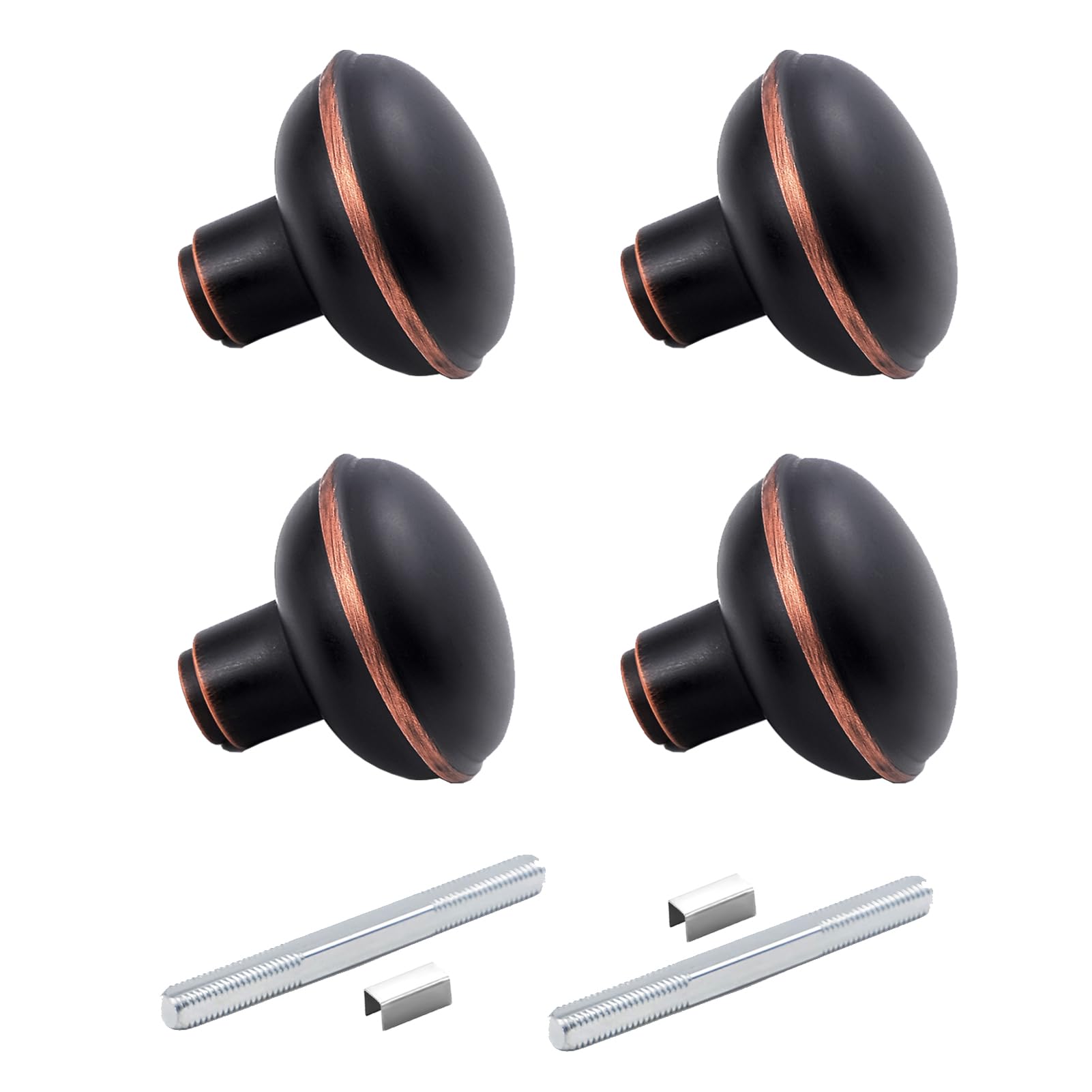 Vintage Style Door Knob Set with Spindle, Antique Door Knobs Replacement Set for Interior Doors, Oil Rubbed Bronze
