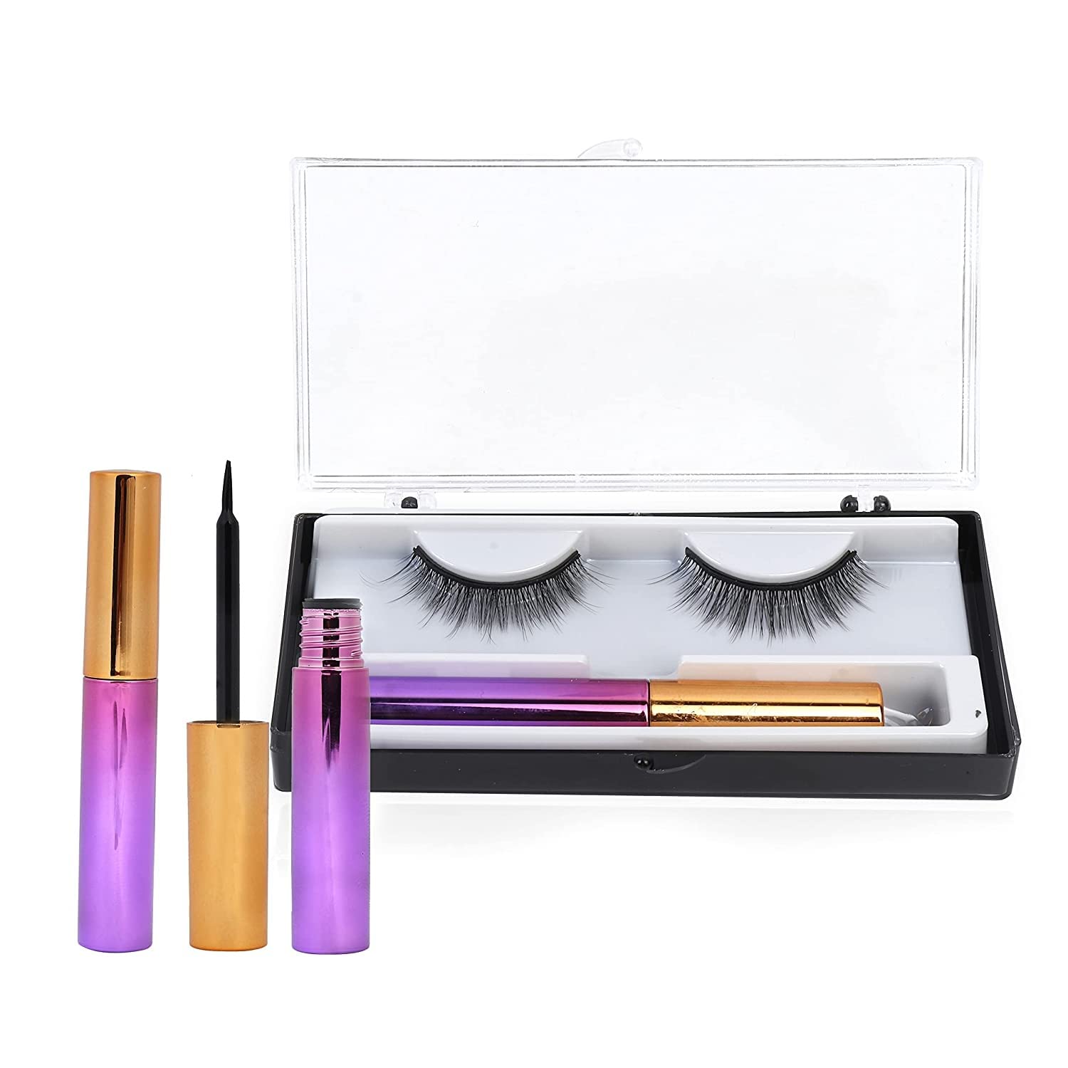 LOVELASH 1 Pairs Magnetic False Eyelash with 1 Waterproof Magnetic Eyeliner Kit, India's First 8D Faux Mink Eye lashes, Natural & Long Lasting Reusable Lashes, No Glue needed (EXOTIC). Black-image-39