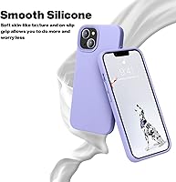 Vista 3 de OTOFLY Funda compatible con iPhone 13 Mini, silicona líquida delgada protectora a prueba de golpes con forro de microfibra antiarañazos, 5.4