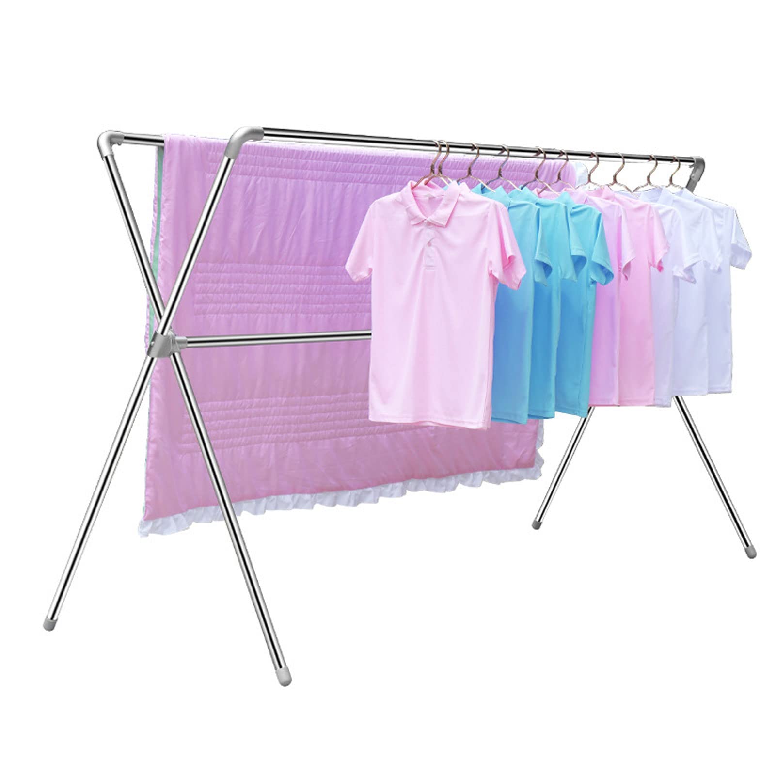 Support de cintre peu encombrant pliable pour un séchage efficace des vêtements et serviettes