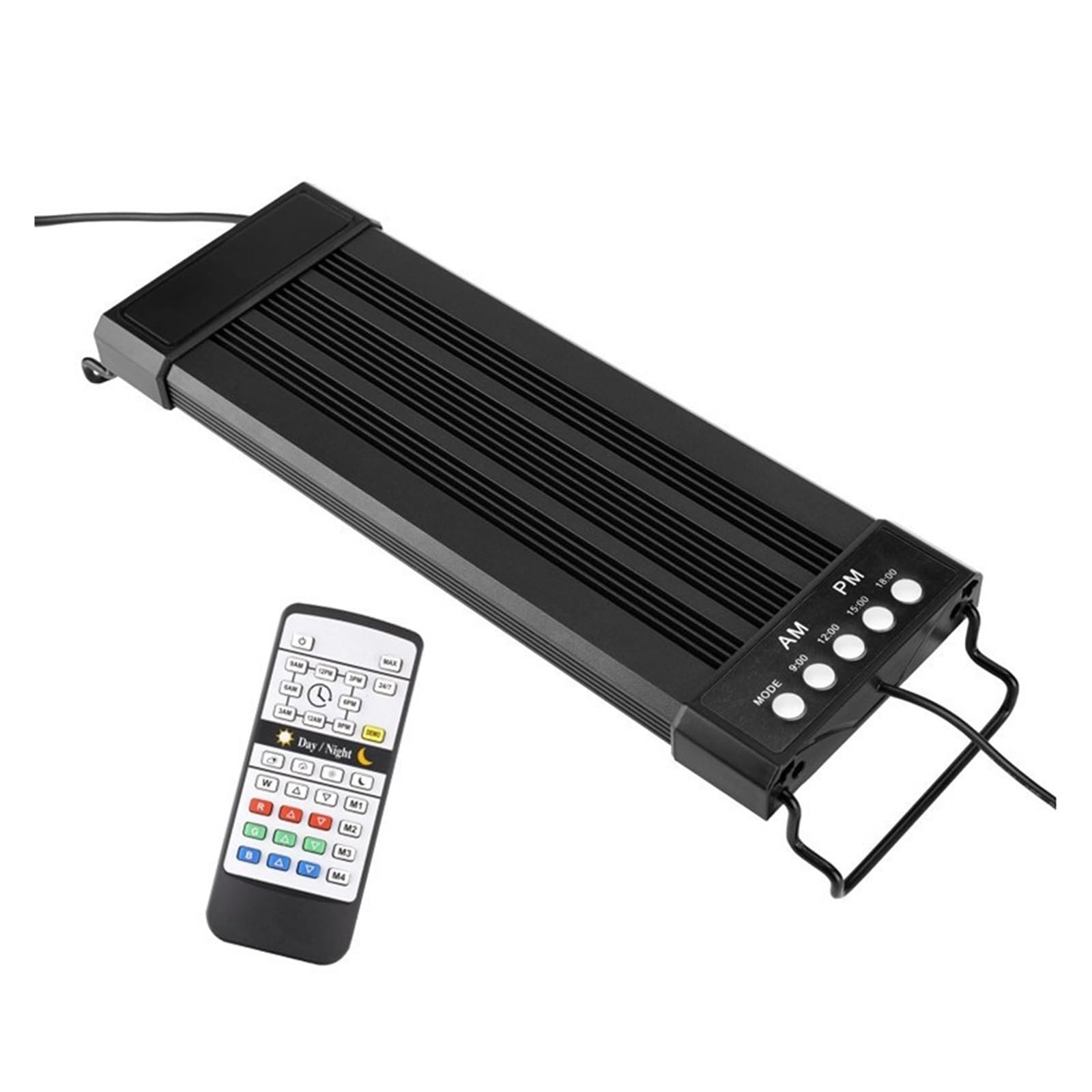 oświetlenie akwarium Akwarium LED Reef Light 24/7 Godzina Ściemniacz o pełnym spektrum Lampa do wzrostu roślin Wschód słońca Zachód słońca Marine Fish Tank Light RGB do akwarium roślinnego(HL40A)