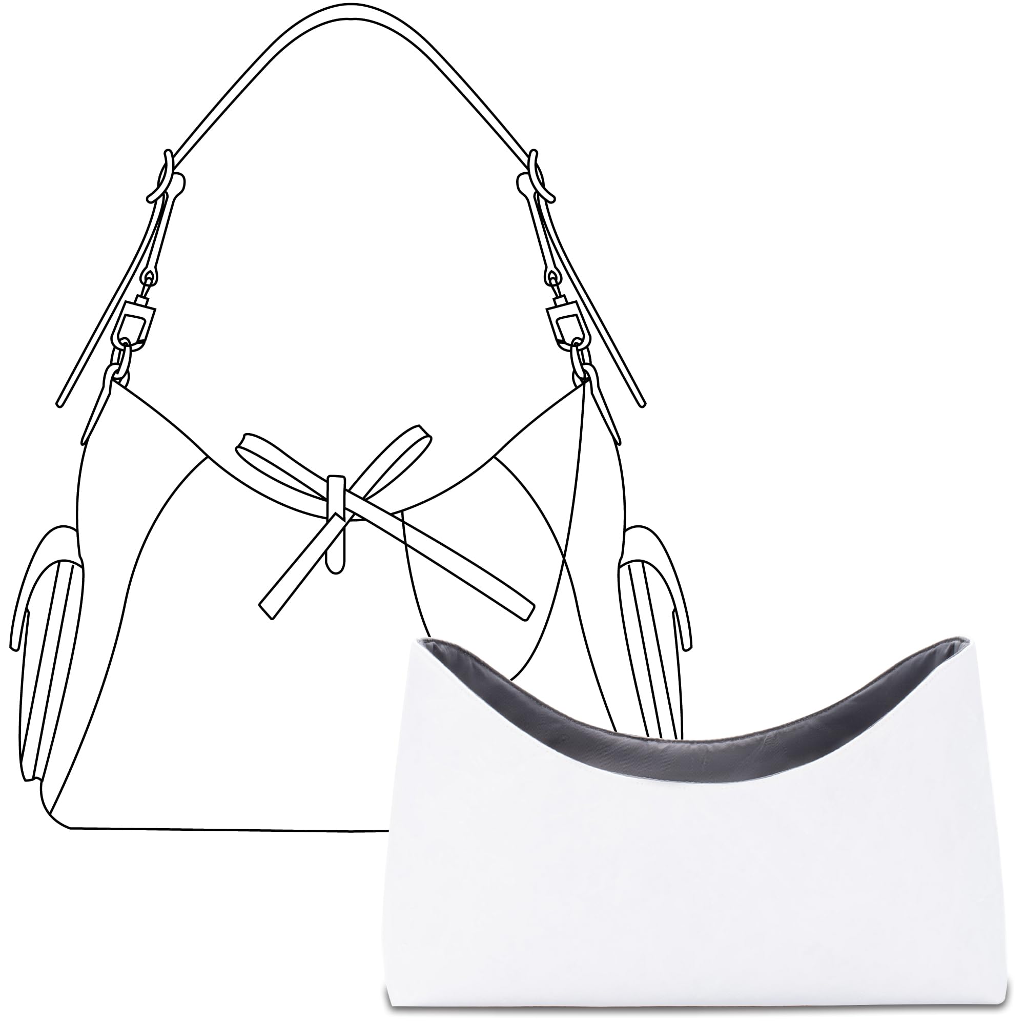 FANJI Project Tote Bag Organizer Insert for LV Carryall cargo handbag, Custom Fit Inside Premium Slate Gray Lightweight WaterResistant Purse Insert with Cup Holder Accessories