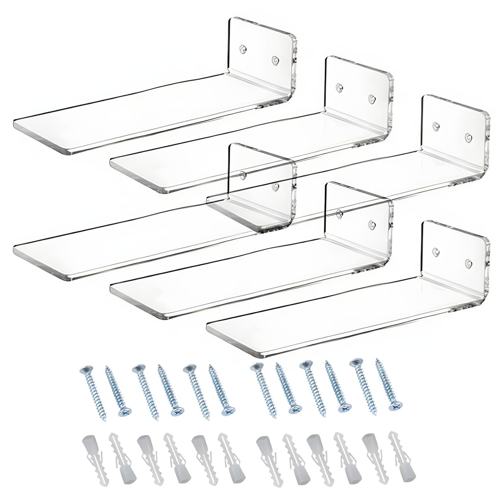 Schwebende Schuhregale, Sneaker-Display-Regale, Wandhalterung, klares Acryl, verwandeln Schuhe in eine Kunst, leicht zu reinigen, 20,1 x 7,6 x 4,1 cm