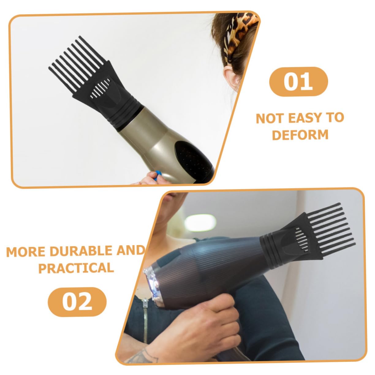 Pettine Ugello per Asciugacapelli 10 Pezzi, Accessorio per Styling Chioma, Ricambio Resistente in Plastica, per Uso Domestico e Professionale, Leggero e Portatile per Viaggi