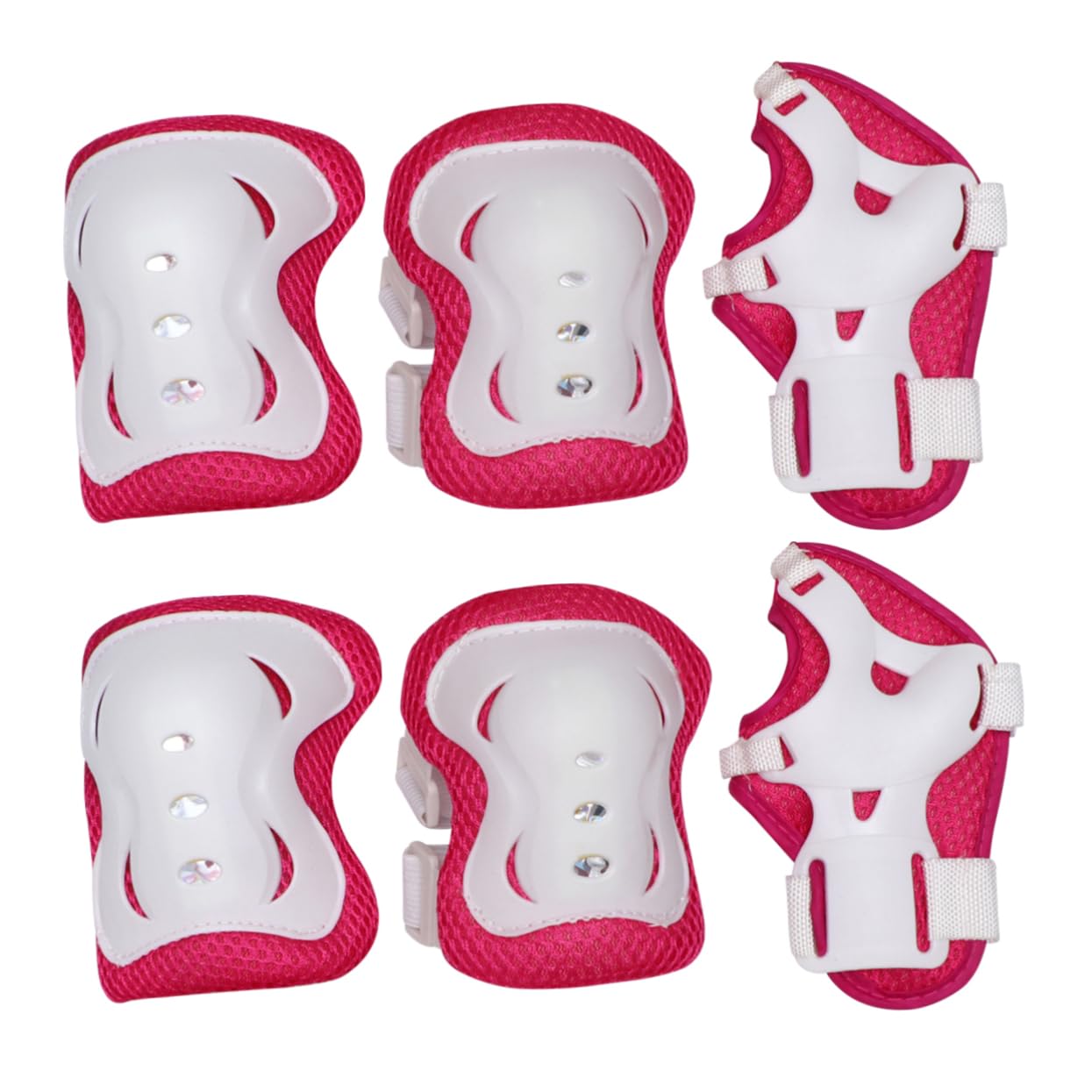 VICASKY Complete Kids Sports Safety Kit 6-in-1 Kids Protective Gear Wrist Elbow Knee Pads for Cycling Roller Skating Skating Ages 4-16