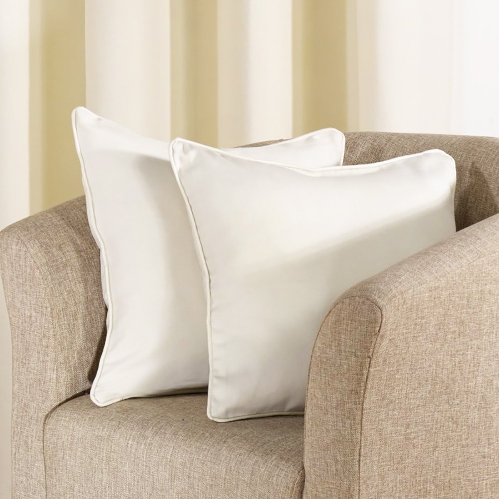 K LIVINGManhattan Plain Panama Cushion Cover, Cream, 43 x 43 Centimeter