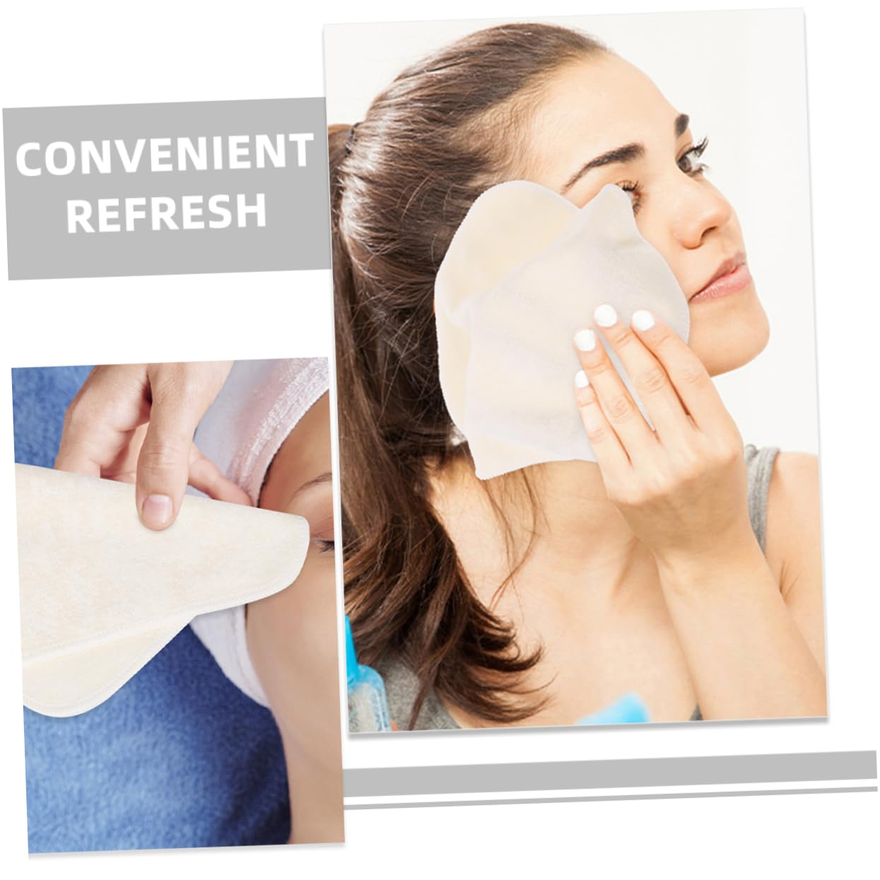 BESTYASH 5 Series Toallas Para Lavarse La Cara Tallas De Cara Vestimenta Toallita Lavar La Ropa Paños De Lavado De Cara Fibra De Bambu Beige 2 Piezas X 5